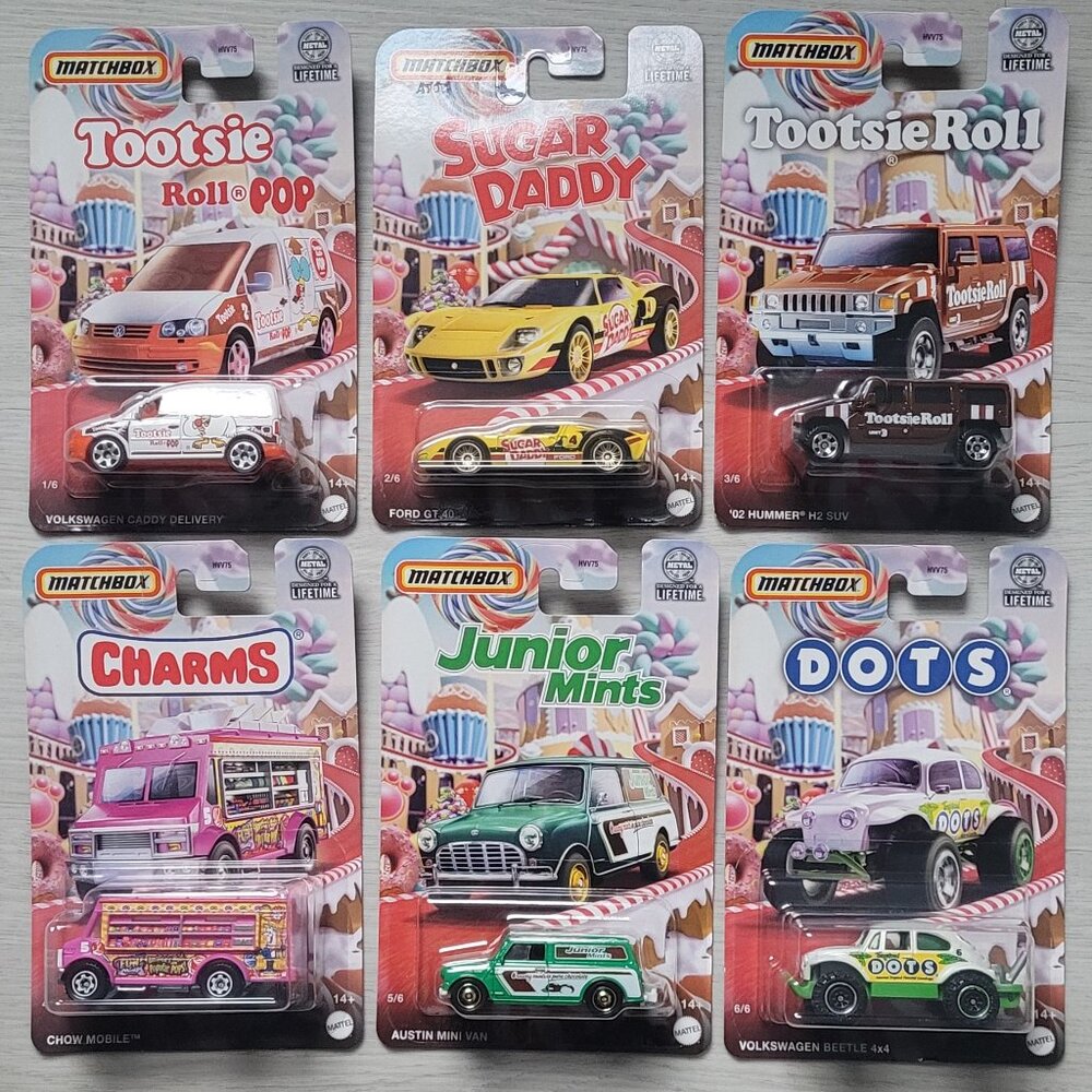 Matchbox 2024 Candy Series HVV75 1:64 - complete set of 6